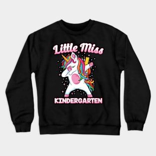 Little miss Homeschool squad dabbing unicorn homeschool Crewneck Sweatshirt